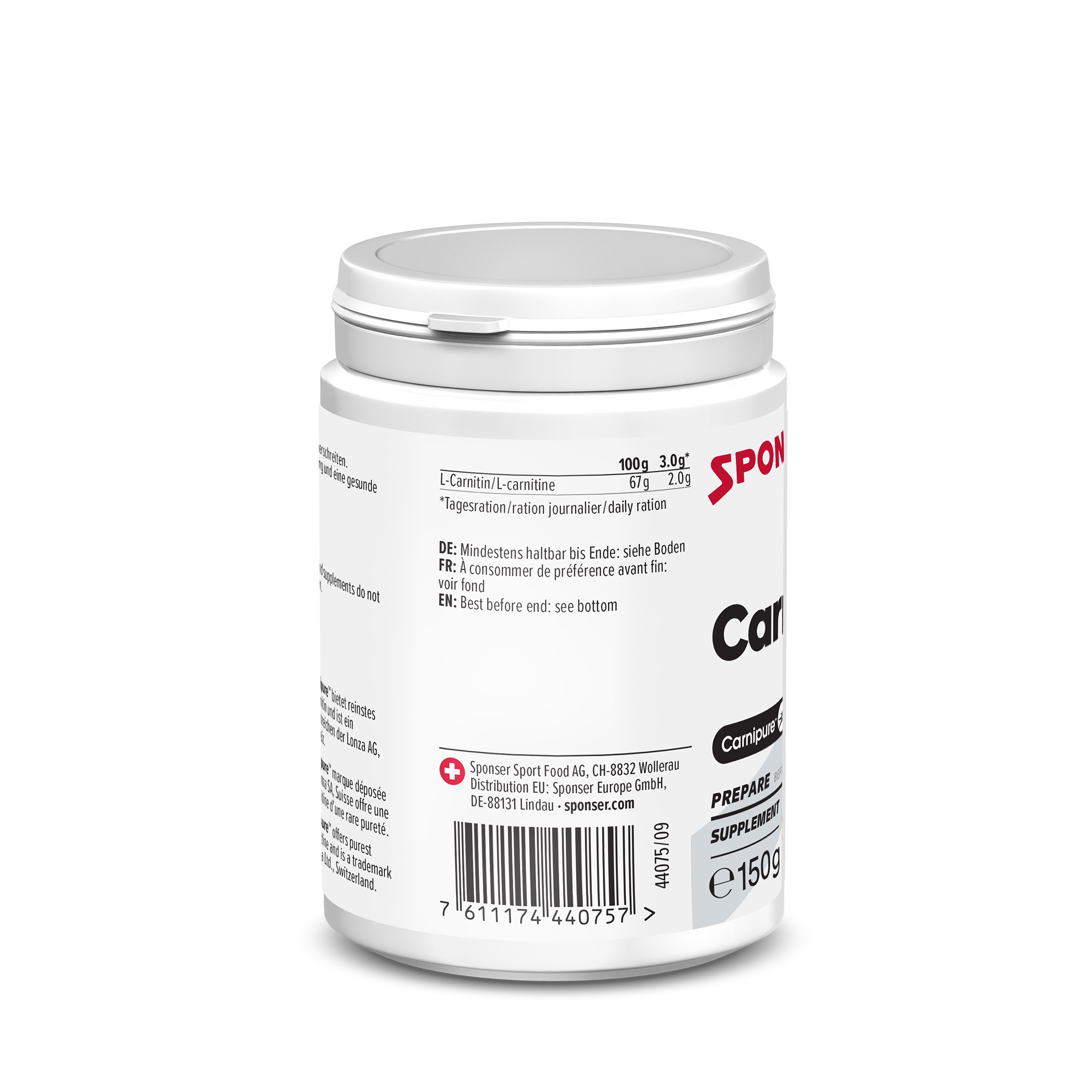 Carnitin 1000: Sportgetrnk und Trinkampulle mit L-Carnitin von SPONSER -  SPONSER SPORT FOOD AG